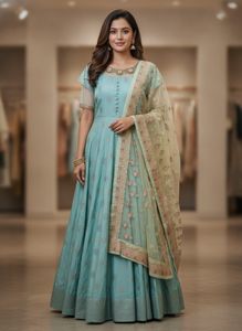 Elegant Teal Anarkali Suit