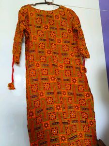 Orange Geometric Print Tunic