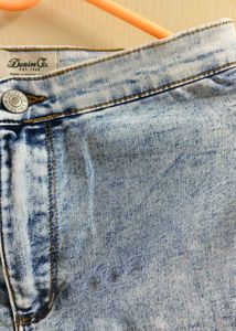 Acid Wash High-Waisted Jeans