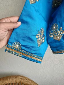 Beautiful Blue Embroidered Blouse