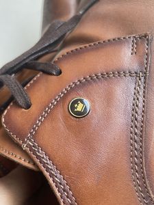 Louis Philippe Men's Brown Leather Oxford Shoes