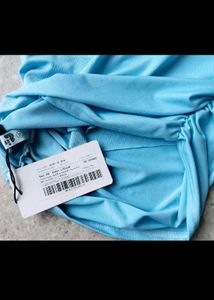 Baby Blue One-Shoulder Ruched Top🩵