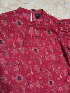 Boho Floral Puff Sleeve Top