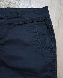 Black Semi Formal Cotton Lycra Blend Pants