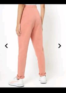 Women's Peach Joggers with White Accents