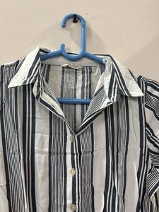 Striped Button-Down Maxi Dress
