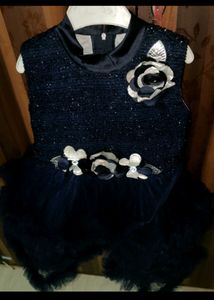Sparkly Navy Blue Party Dress