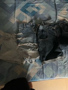 3 denim shorts combo