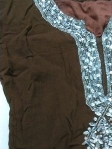 brown kurta