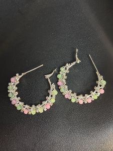Latest Fancy Beaded Hoop Earrings