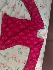 Dark Pink corset back Kurti