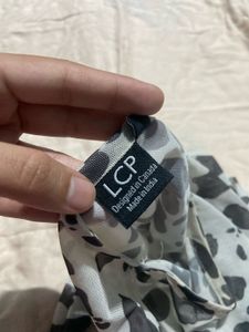 Cow Print Mesh Top