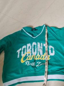 Green Printed Sweatshirt