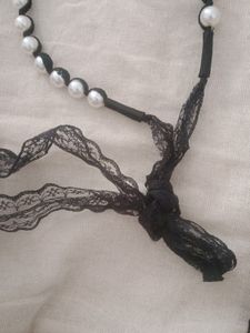 pearl beaded with lace hair band