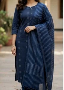 Elegant Navy Blue Kurta Set