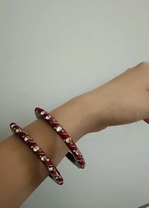 Bright Red Colour Daily Use Bangles