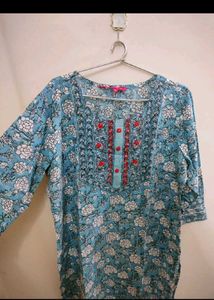 Floral Print Kurti and Dupatta