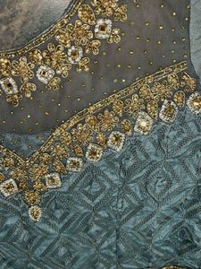 Stunning Grey gown with dupta