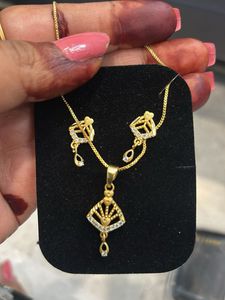 Gold Plated Necklace & Earring Set