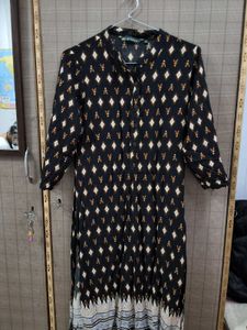 Stylish Black Printed Kurta