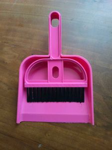 Pink Dustpan and Brush Set