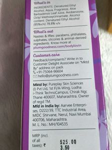 Pack of 4 Plum BodyLovin' Smokin' Vanilla Body Mis