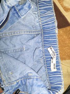 Light Wash Denim Cargo Pants