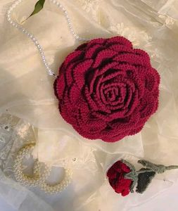 Handmade crochet rose purse 👜🌹