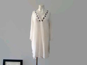 COTTON WHITE BIKINI COVER UP/KURTI 🤍🪷