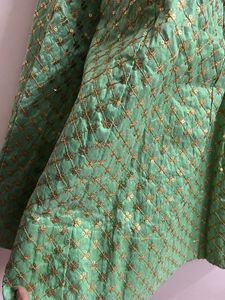 Green &amp; Gold Lehenga Choli Set