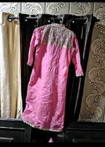 pink embroidery kurta with payajami