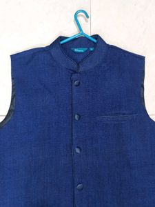 Royal Blue Ethnic Jacket / waist coat wool blend