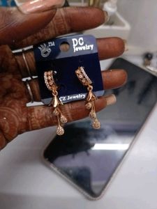 Chic Rose Gold Drop Earrings