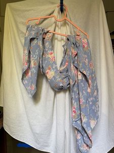Floral wrap up tie palazzo