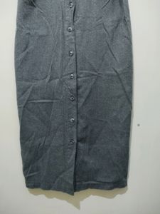 Gloria Vanderbilt Dark Grey Cotton Denim Skirt