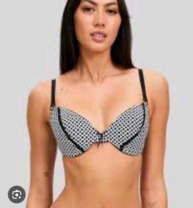Chic Black & White Polka Dot Bra with shorts