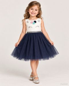 Girls Unicorn Tulle Dress