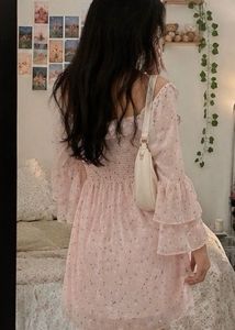 Cute Pink Floral Dress