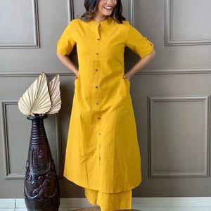 Stylish Yellow Kurta Set