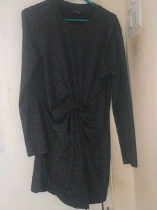 Sparkly Twist Front bodycon Mini Dress