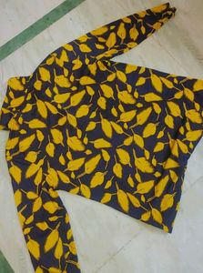Musturd Floral Shirt For Girl &amp; Woman 32 Bust