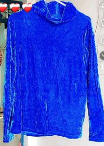 Royal Blue Velvet Top