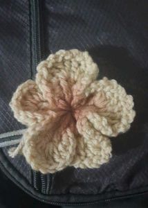 Hibiscus Crochet Flower Keychain