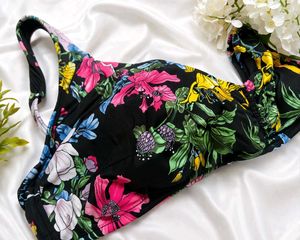 145.Floral Bikini Top