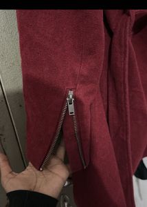 Maroon Hooded Coat