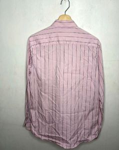 Allen Solly Pink Striped Formal Shirt Men