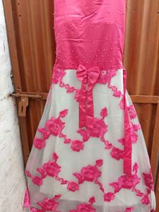 Ethnic Stylish Pink Gown 🩷