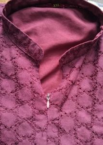 Burgundy Tiered Embroidered Dress💜✅️