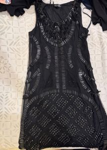 Sparkling Black Flapper Dress