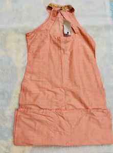 Elegant Peach Kurta Set with Dupatta